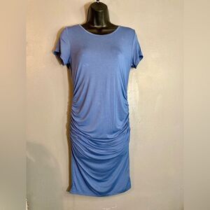 SmallShow blue ruched bodycon dress